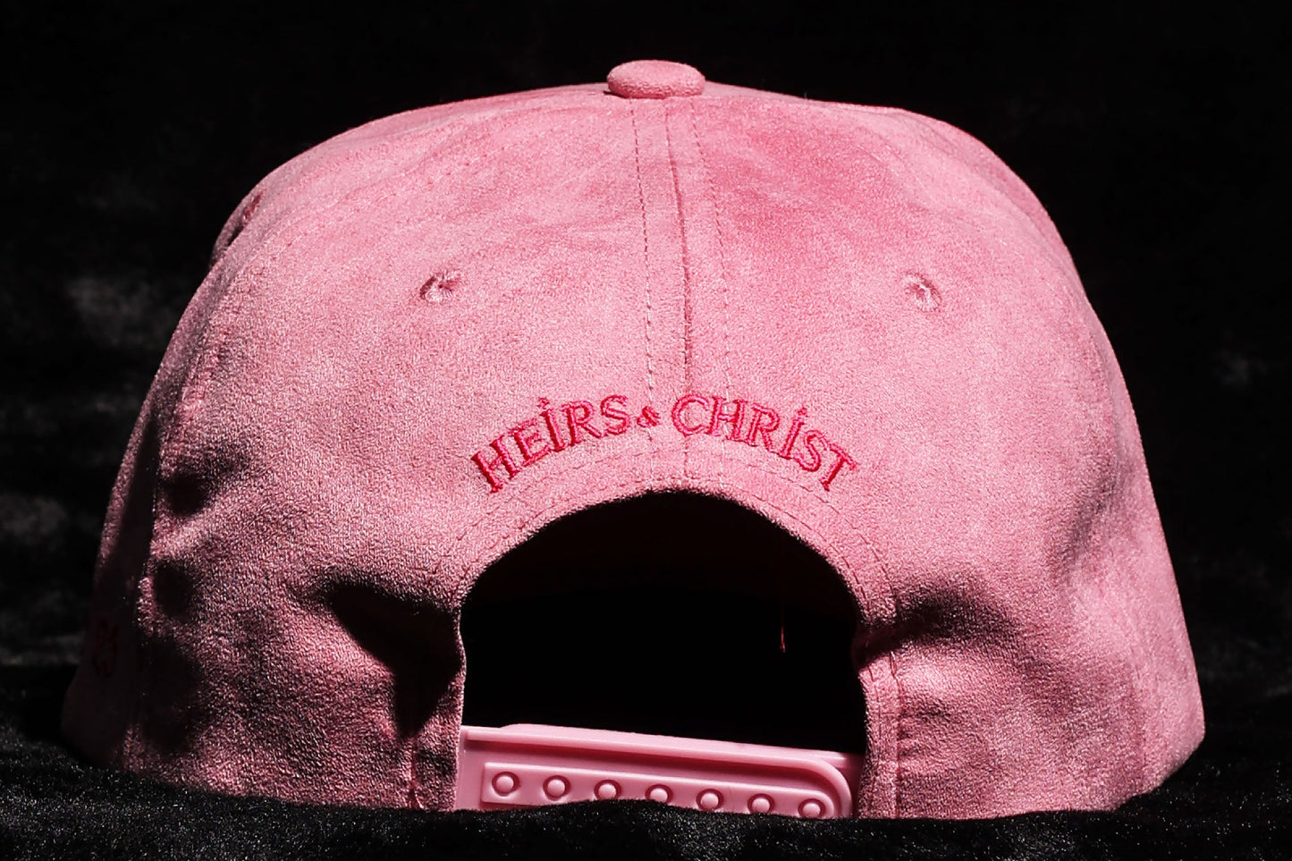‘HEIRS’ Pink Suede Baseball Crown