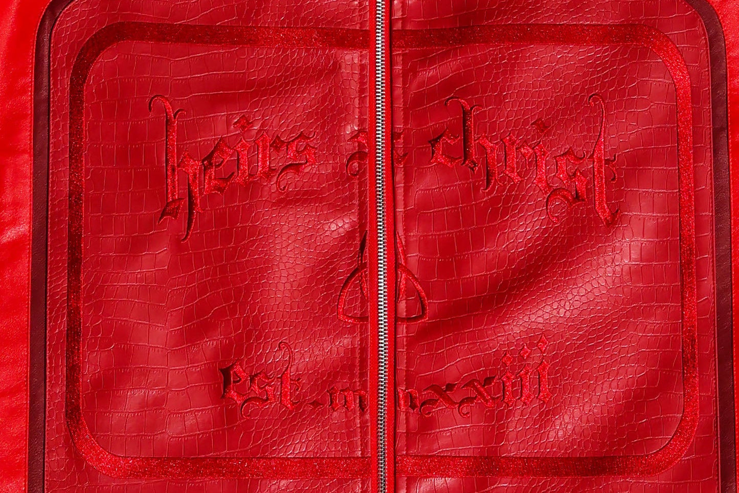 ‘LIVE/LOVE’ Leather Jacket