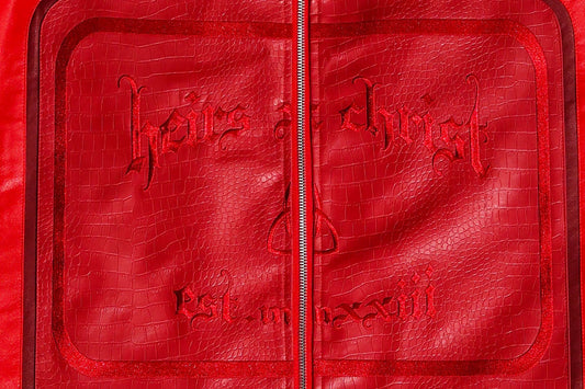 ‘LIVE/LOVE’ Leather Jacket