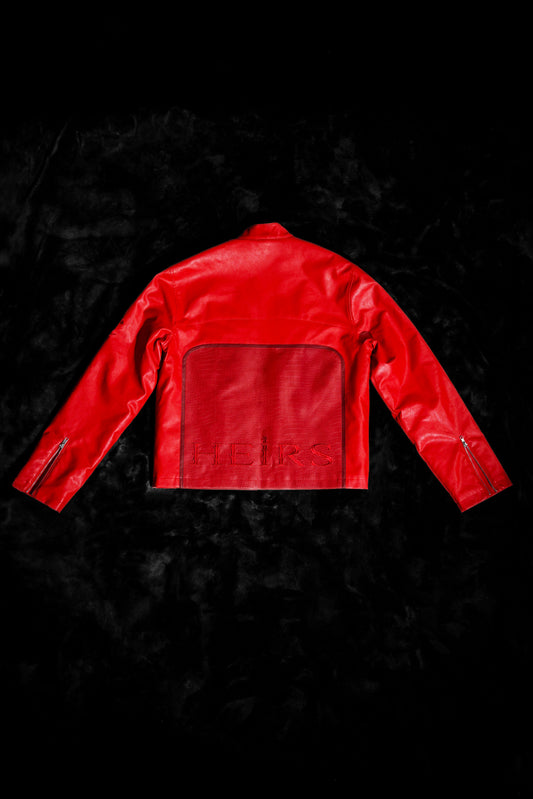 ‘LIVE/LOVE’ Leather Jacket