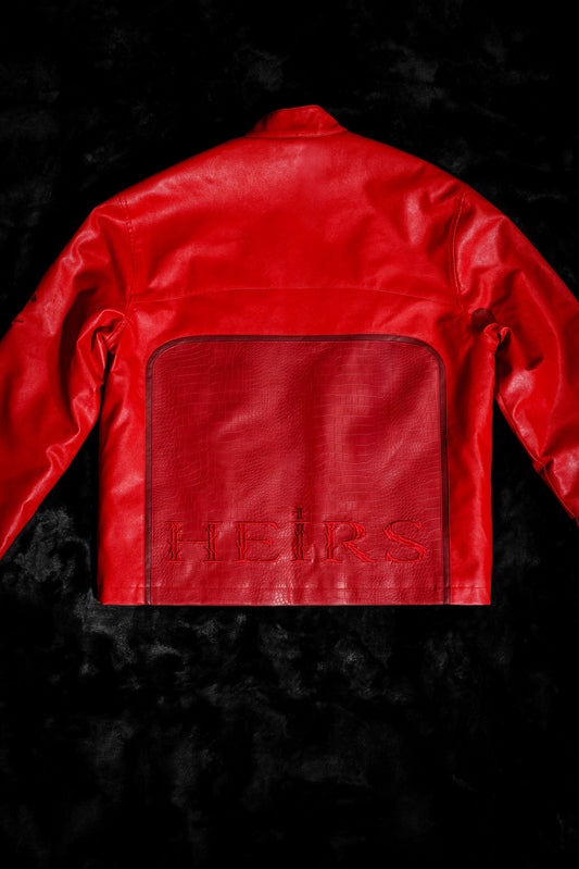 ‘LIVE/LOVE’ Leather Jacket