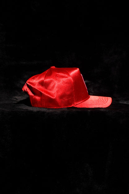 ‘HC’ Scarlet/Pink Satin Baseball Crown