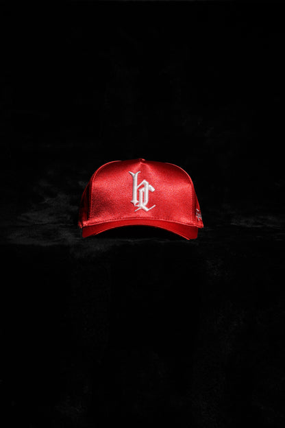 ‘HC’ Scarlet/White Satin Baseball Crown