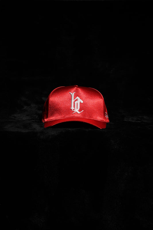 ‘HC’ Scarlet/White Satin Baseball Crown