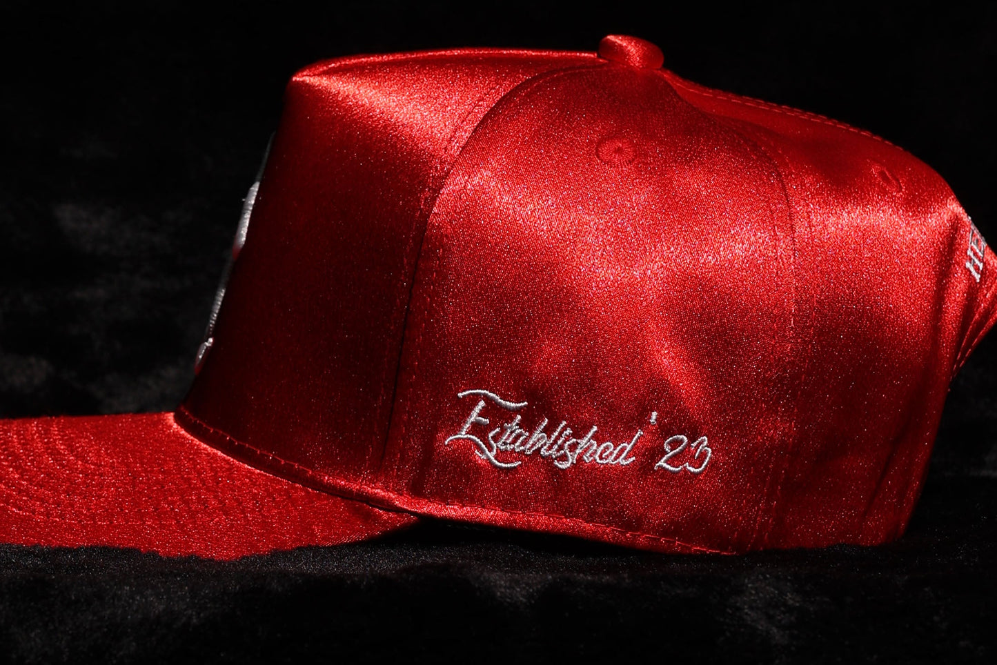‘HC’ Scarlet/White Satin Baseball Crown
