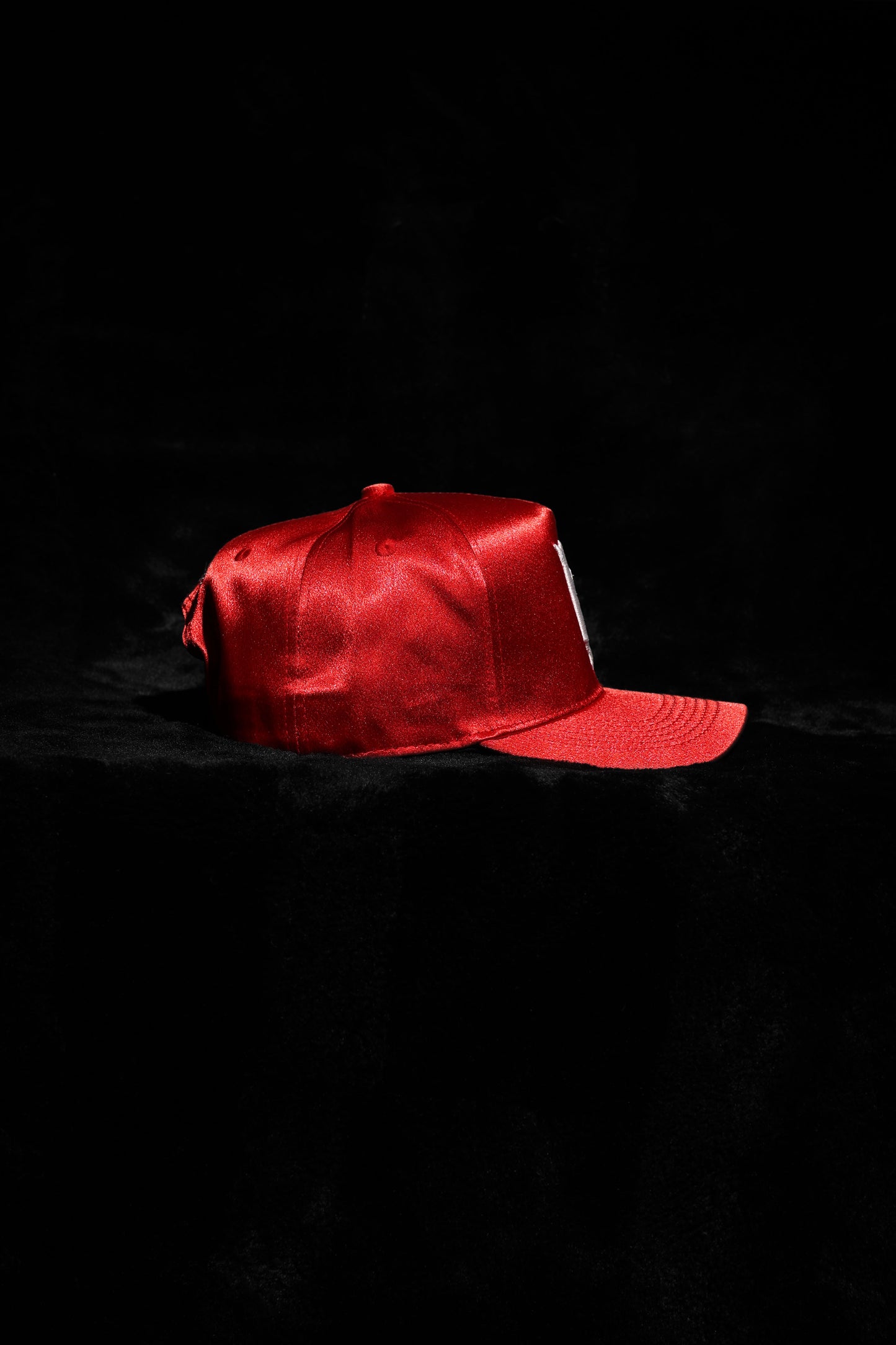 ‘HC’ Scarlet/White Satin Baseball Crown