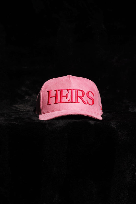 ‘HEIRS’ Pink Suede Baseball Crown