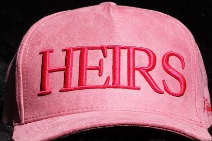 ‘HEIRS’ Pink Suede Baseball Crown