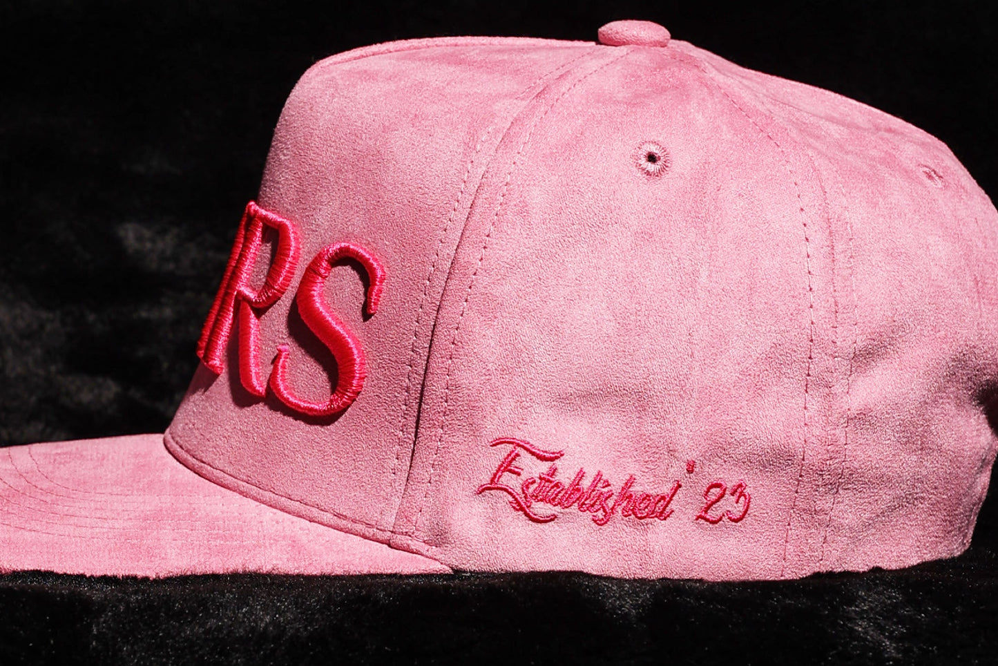 ‘HEIRS’ Pink Suede Baseball Crown