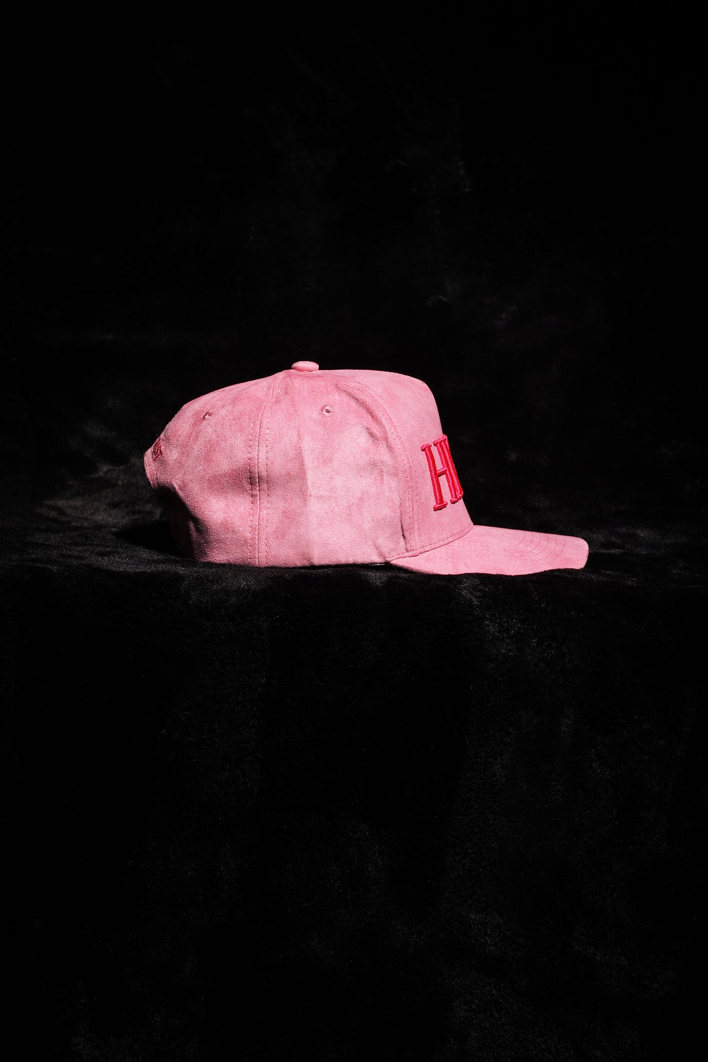 ‘HEIRS’ Pink Suede Baseball Crown