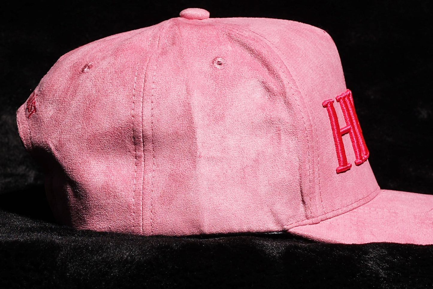‘HEIRS’ Pink Suede Baseball Crown