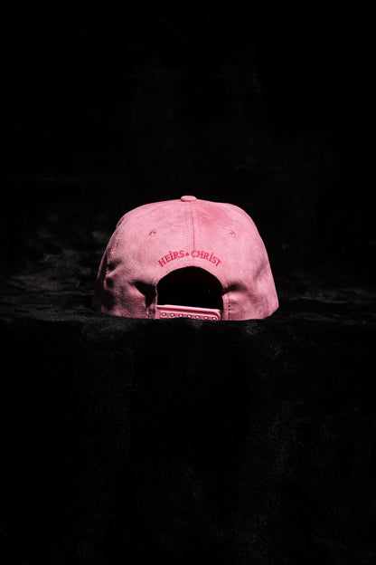 ‘HEIRS’ Pink Suede Baseball Crown