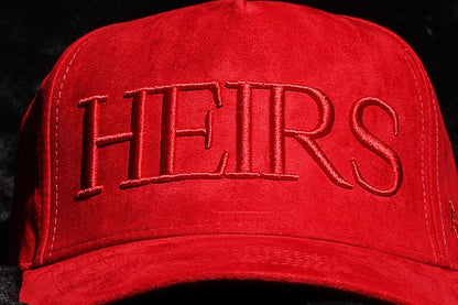 ‘HEIRS’ Red Suede Baseball Crown