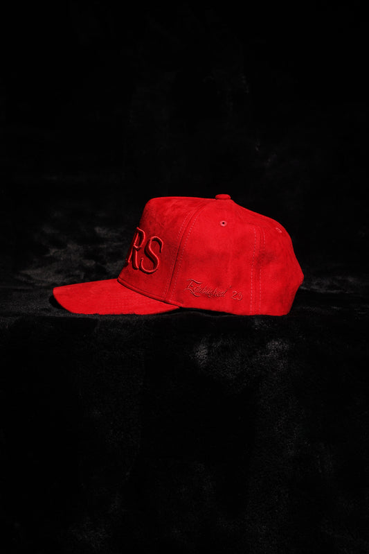 ‘HEIRS’ Red Suede Baseball Crown