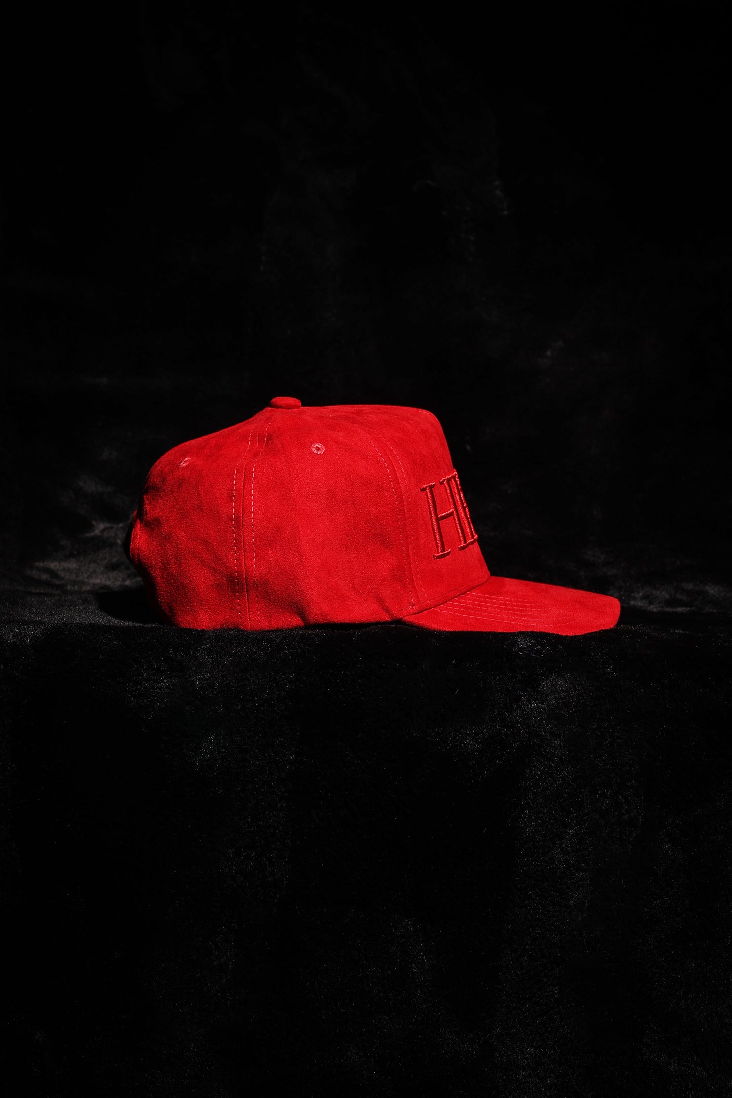 ‘HEIRS’ Red Suede Baseball Crown