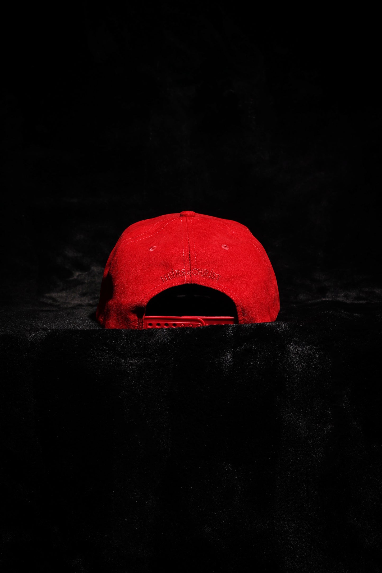 ‘HEIRS’ Red Suede Baseball Crown