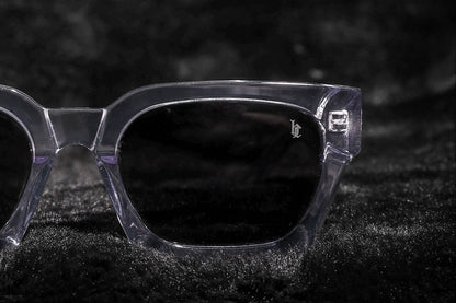 'HC' Transparent Light Gray Frame Sunglasses