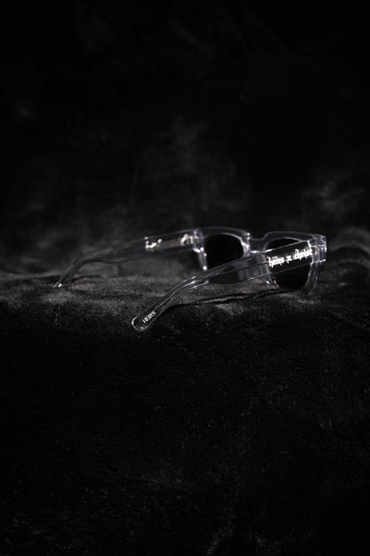 'HC' Transparent Light Gray Frame Sunglasses