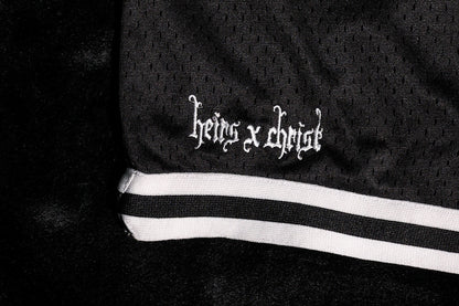 'LIVE/LOVE' Red Basketball Shorts