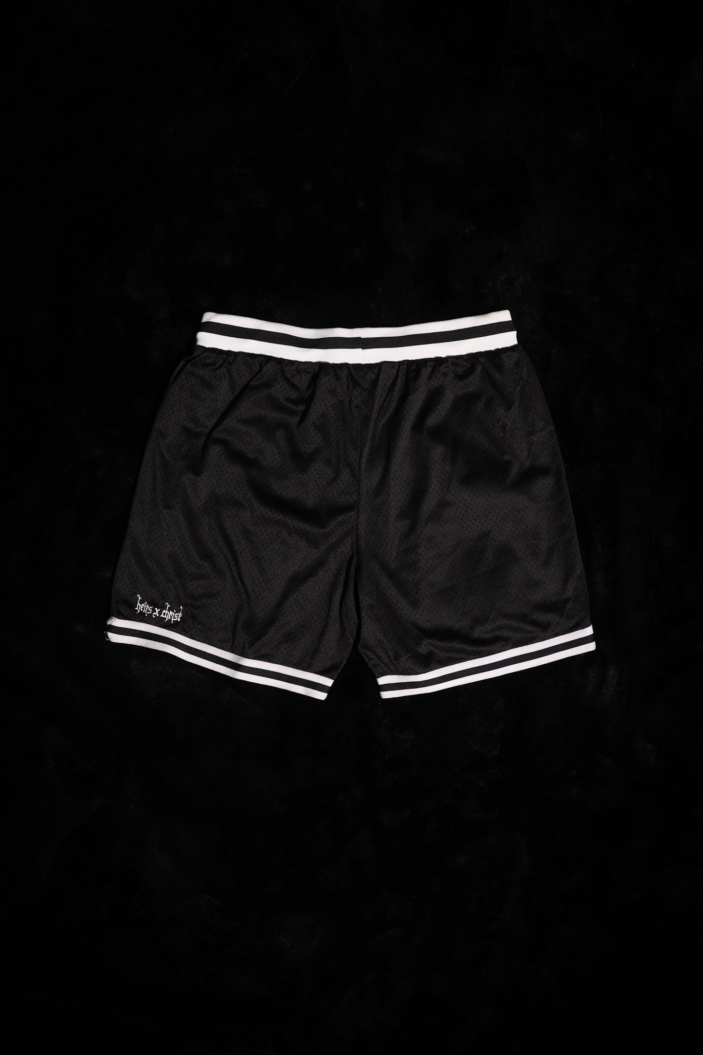 'LIVE/LOVE' Red Basketball Shorts