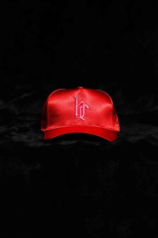 ‘HC’ Scarlet/Pink Satin Baseball Crown