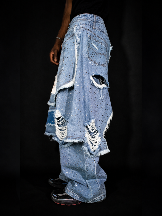'GLORY' STACK JEANS - HEIR-ITAGE BRAND PATCH